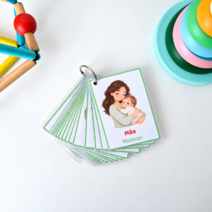 Imagier bilingue Français-Portugais – Mes premiers mots | 20 cartes plastifiées